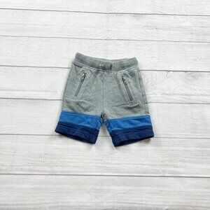 Hanna Andersson Toddler Shorts Colorblock Sweatshorts Zip Pockets 2T
